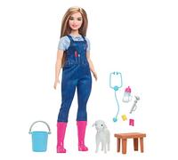 Barbie 65th Anniversary Doll & 10 Accessories, Farm Veterinarian Set (US IMPORT)