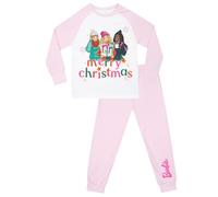 Barbie Pyjamas | Festive Girls Christmas Pyjamas | 100% Cotton Girls' Pyjama Sets | Pink | 2-3 Years