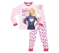 Barbie Pyjamas Girls | Girls PJs and Scrunchie Set | Pyjama Sets | Ages 3 to 10 Years