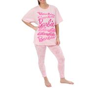 Barbie Pyjamas Women | Cotton Womens Pyjamas | Short Sleeve Ladies PJs | Pink | X-Large