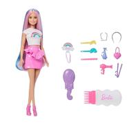 Barbie Shiny Rainbow Hair Doll Pink Kids