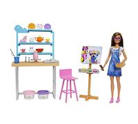 Barbie Relax And Create Art Studio Playset And Doll Multicolor 3 Years