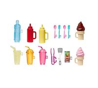 Barbie Replacement Parts for Fresh 'n Fun Food Truck Doll Playset - GMW07 ~ Replacement Drink Cups, Ice Cream and Silverware