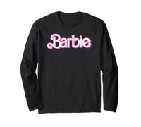 Barbie Retro Pink and White Logo Long Sleeve T-Shirt
