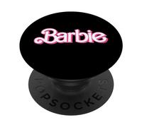 Barbie Retro Pink and White Logo PopSockets Adhesive PopGrip