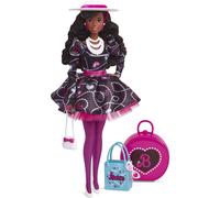 Barbie Rewind 80s Edition Doll, Sophisticated Style, Wearing Dress & Accessories, with Dark-Brown Curly Hair, Gift for Collectors