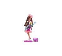 Barbie Rewind 80s Edition Dolls’ Night Out Doll (11.5-in Brunette) in Party Look Featuring Neon Jacket, Skirt & Accessories, with Cassette Tape Doll Stand, Gift for Collectors