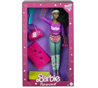 Barbie Rewind 80s Edition Workin' Out Doll (11.5 in Brunette) with Bodysuit, Leg Warmers & Accessories, with Cassette Tape, Doll Stand, Gift for Collectors