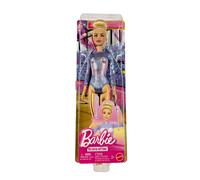 Barbie Rhythmic Gymnastics Blonde Doll with Letard Bun & Accessories - Brand New