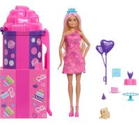 Barbie Rise & Surprise Doll & Accessories, Pet Birthday Series with 12 Surprises Including Slide & Color-Change Activity (Styles May Vary), JKF66