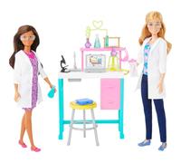 Barbie Science Lab Playset with 2 Dolls, Lab Bench and 10+ Accessories