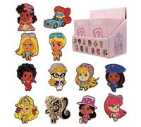 Barbie™ Mystery Pin Badge Set of 12 Blind Boxes | 12 Collectible Enamel-Style Pins | Includes Rare Gold Coloured Chase Pin | Official Merchandise