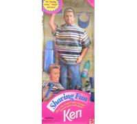 Barbie Shaving Fun KEN Doll w "Magic" Color Change Beard & Accessories (1994)