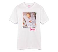 Barbie Womens White Barbie Doll Print Short Sleeved T-Shirt - Large