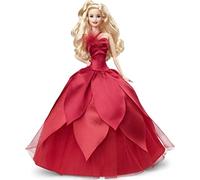 Barbie Signature 2022 Holiday Barbie Doll (Blonde Wavy Hair) with Doll Stand, Collectible Gift for Kids Ages 6 Years Old and Up