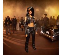 Barbie Signature Doll, Aaliyah Collectible in Black Faux Leather Outfit Inspired by ‘One in a Million Music’ Video, HRM80