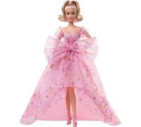 Barbie Signature Birthday Wishes Doll 115 in Blonde Wearing Pink Tulle Gown Shoes with Customizable Packaging Gift for 6