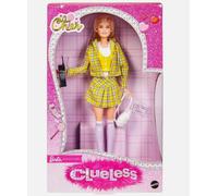 Barbie Signature Doll, Clueless Cher Collectible in Yellow Plaid Suit with Backpack, Cell Phone, & Learner’s Permit Accessories, JBJ34