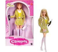 Barbie Signature Doll, Clueless Cher Collectible in Yellow Plaid Suit with Backpack, Cell Phone, & Learner’s Permit Accessories, JBJ34