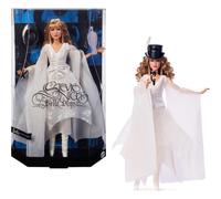 Barbie Signature Doll, Stevie Nicks Bella Donna Collectible Wearing Flowing White Dress with Hat & Mic Accessories, Includes Doll Stand