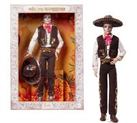 Barbie Signature Ken Doll, Día De Muertos 2025 Collectible with Cream Shirt, Black Vest and Trousers, Sombrero and Calavera Face Paint, JBJ06