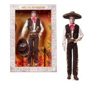 Barbie Signature Ken Doll, Día De Muertos 2025 Collectible with Cream Shirt, Black Vest and Trousers, Sombrero and Calavera Face Paint, JBJ06