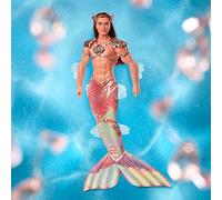 Barbie Signature King Ocean Ken Merman Doll (12 In, Long Brunette Hair)
