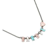Barbie Silver Plated Enamel Letter Necklace- Brand New Official Merchandise