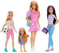 Barbie Sister Doll Set With Clothes & Accessories, Includes Barbie, Skipper, Stacie, & Chelsea