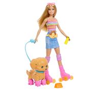 Barbie Skate & Run Pup Blonde Doll with Skating Puppy