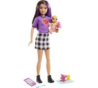 Barbie Skipper Babysitters Brown and Purple Hair Doll and Baby