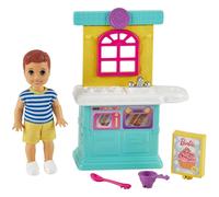 Barbie Skipper Babysitters Inc. Accessories Set with Small Toddler Doll & Kitchen Playset, Plus Dessert Mix Box, Bowl & Spoon, Gift for 3 to 7 Year