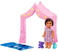 Barbie Skipper Babysitters Inc. Bedtime Playset with Small Doll, Tent and Sleeping Bag