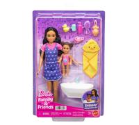 Barbie Skipper Babysitters Inc Brunette Doll Toddler Bathtub Playset JJB43
