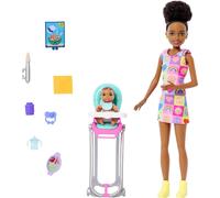 Barbie Skipper Babysitters Inc & Playset, Includes Doll, Baby, and Mealtime Acc'