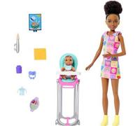 Barbie Skipper Babysitters Inc & Playset, Includes Doll, Baby, and Mealtime Acc'