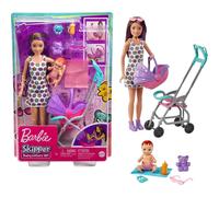 Barbie Skipper Babysitters, Inc. Playset with Skipper Babysitter Doll (Brunette), Stroller, Baby Doll & 5 Accessories, Toy for 3 Year Olds & Up