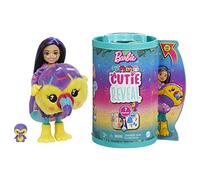 Barbie Small Dolls and Accessories, Cutie Reveal Chelsea Doll with Toucan Plush Costume & 7 Surprises Including Color Change, Jungle Series, HKR16