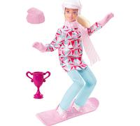 Barbie Snowboarder Posable 12" Doll with Winter Sports Outfit & Accessories