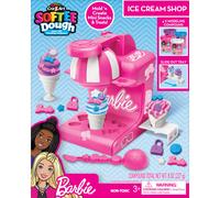 Barbie Softee Dough Ice Cream Playset with Ice Cream Maker 4 Colors Modeling Compound Press & Mold Mini Treats Ages 3 and Up