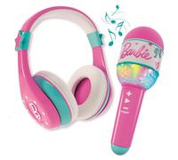 Lisciani - BARBIE Sound Your Style - Bluetooth Microphone with Speaker - Pink - Children's Karaoke Set - Music and Vocals - Smartphone Connectivity - Multicolour Light Effect - Children aged 4 and up