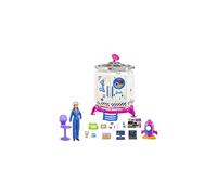Barbie Space Discovery Space Station Playset with Space Explorer Doll, Puppy, Workstation, Satellite Space Scenes & 20 Space Station Items:Chair, Test