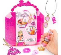 Barbie Sparkling Bling Jewelry Making Kit, Storage Case, Ring Making Kit, Charm Bracelet Making Kit for Girls, Arts & Crafts Toy for Girls Ages 6+