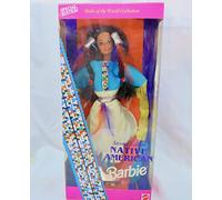 Barbie Special Edition 1993 Dolls of the World 12 Inch Doll Collection - Second Edition Native American Doll with Native American Dress, Boots, Ring, Earrings, Brush and Doll Stand