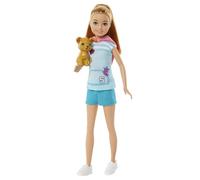 Barbie Stacie Doll with Pet Dog, From Barbie and Stacie to the Rescue Movie Toys, Blonde Hair Doll, HRM05