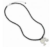 Barbie Sterling Silver Silhouette Black Onyx Bead Necklace BMSN0026 -