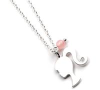 Barbie Sterling Silver Silhouette Quartz Bead Charm Necklace