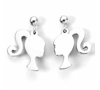 Barbie Sterling Silver Silhouette Stud Earrings BMSE0024 - Distinctive
