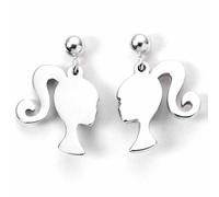 Barbie Sterling Silver Silhouette Stud Earrings