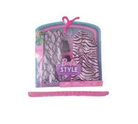Barbie Style Fashion Pack, 2 Floral Outfits Pink and Purple with Accessories for Doll Barbie